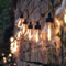 Lights4fun Solar Powered Outdoor Garden 20 Warm White LED Clear Bulb Drop Festoon Party Fairy String Lights - Waterproof Design, Perfect for Patios, Weddings & Celebrations, IP44 Rated, 4.75m Long