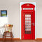 Türtapete Selbstklebend Rote Telefonzelle Türfolie Selbstklebend 3D Türtapete Wasserdicht Abnehmbare Türaufkleber Türposter Selbstklebend Wohnzimmer Tür Aufkleber 80 X 200 Cm