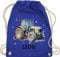 Turnbeutel Rucksack - Trecker Name I Trecker Fan I Traktor Geschenk personalisiert I Geschenk Landwirt - Unisize - Royalblau - sporttasche kindergarten jungen stoffbeutel wechselkleidung traktoren