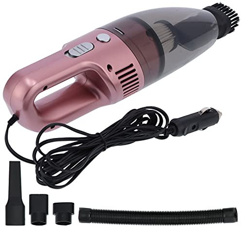 TOPINCN Auto-Staubsauger, Zigarettenanzünder, Fahrzeug, 12 V, Staubbox, Reinigungsmittel, 120 W, Staubsauger Kehrmaschine Reinigungszubehör (Roségold)