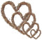 4 Pack Heart Shaped Garland,Natural Grapevine Wreaths,Classic Christmas Wreath, For Rattan Wall Decor Halloween Wreath Diy Wreath Easter Wreath Wall Decor Hand-Woven Wreath(25+20+15+10) CM)