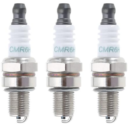 OTOTEC CMR6H Zündkerzen, kompatibel mit Stihl FS90, FS100, FS110, FS90R, FS100R, FS110R, Trimmer, Ersatzteile, Gartenwerkzeug-Zubehör, 3 Stück