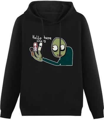 AuduE Salad Fingers Rusty Spoons Long Sleeve Mens Hoody With Pocket Sweatershirt, Hoodie Size S Black
