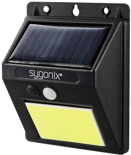sygonix SY-5626572 Solar-Wandstrahler mit Bewegungsmelder LED LED fest eingebaut 0.5W Schwarz