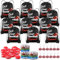 MiniInflat 48 Stück Fußball-Partygeschenke für Kinder, inklusive 12 Fußballbeutel mit Kordelzug, 12 Fußball-Schlüsselanhänger, 12 Silikon-Fußball-Armbänder, 12 Mini-Stressbälle für Sport, Geburtstag