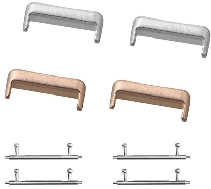 kwmobile 4x Metall Adapter mit 16mm Bandbreite kompatibel mit Huawei Band 10/9 / 8 Uhrenarmband - Smartwatch Armband Anschlussadapter Set aus Metall