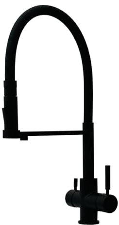 Shurity 460 Rubinetto da cucina con Doccetta 4 vie 3/8” (Nero)