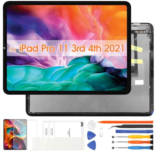 LCD-Display-Kits für iPad Pro 11 3. Generation, LCD-Display-Kits für iPad Pro 2021, 11, A2301, A2459, A2460, Touchscreen-Digitizer, komplette Montage mit Reparaturwerkzeugen (Nicht für iPad Pro 11