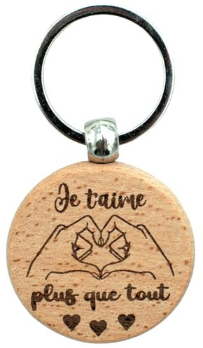 Ernestine - Porte-clés amour couple - cadeau saint valentin - cadeau couple homme femme - porte-clefs personnalisé amour - cadeaux amoureux - cadeau mari femme - porte-clés couples coeur amour