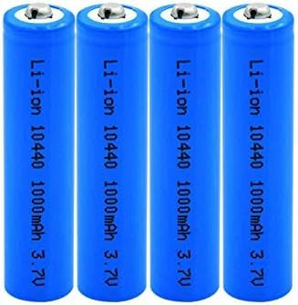 Batteries Au Lithium ION 10440. Cellules De Remplacement Au Lithium ION 3.7 V 1000 Mah pour Torche Rasoir Souris.4 Pièces