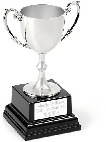 EIO Gifts Personalised Silver Cast Recognition Cup Trophy/Award, with Custom Engraving Ideal for Ceremonies or Competitions. - 7 Sizes To Choose From (7 1/8” (181mm))