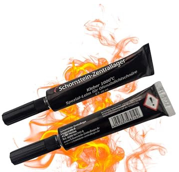 Feuerfesterkleber hitzebeständiger kleber für Dichtschnur, Dichtband, Schamott, hochtemperaturkleber, Kleber hitzebeständig über 1000°C. Schamottekleber 20ml