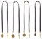 Hobbspring 4 Stück Leder Lesezeichen Mit Medaillon Anhänger 50cm Retro Metall Charme Bibel Lesezeichen Kreuz-Bibel-Lesezeichen mit langen Lederriemen für Buch Liebhaber Lehrer Christliche Geschenke