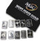 MINT STATE GOLD Ten (10) One Gram .999 Pure Silver Bars with Random Designs in a Jewelry Pouch