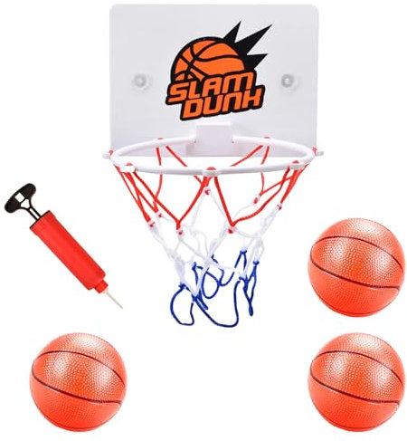 Mini Basketball Hoop Set - Wall Mounted, 2 Basketballs Included, Perfect for Kids & Bedroom Indoor Sports