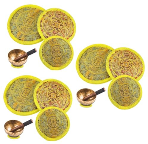 Parliky 3er-set Meditationsschalenmatten Vintage-stickerei-pads Für Klangschalen Dekorative Kissen Elegantes Design 3 Stück X 3