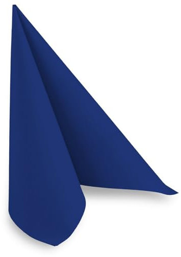 Airlaid Servietten 40 x 40 cm dunkelblau 1/4 Falz, 50 Stück