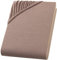 Spannbettlaken 140x200-160x200 cm - Jersey Spannbetttuch 100% Baumwolle - Komfort Bettlaken für Matratzen bis 30 cm Höhe, Spannbettlaken Farbe Nougat