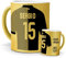 Taza Personalizada Barcelona | Edicion especial GOLD | Tazas de Desayuno Fútbol | Regalo Original para Verdaderos Culés | Niños | Día del Padre | Regalos Camisetas Futbolistas (Barcelona)