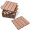 Lospitch WPC Terrassenfliesen, 30x30cm Balkon Bodenfliese 44 Stück für 4m², Terrassendielen Klickfliesen Wetterfest, Rutschfest, Pflegeleicht, Gartenfliesen mit Klick-System, Braun