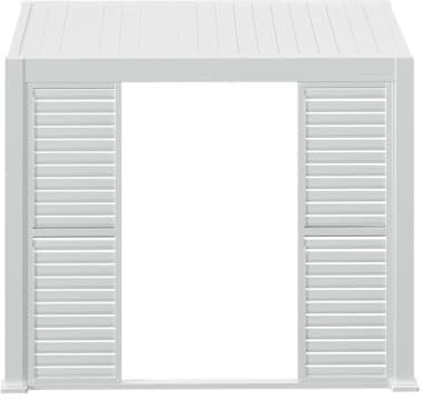 Hespéride - Persienne Coulissante pour Pergola Bioclimatique Evora Blanche pour Grand Modèle 1/3 Côté L 236,5 x H 279 cm Lames Amovibles