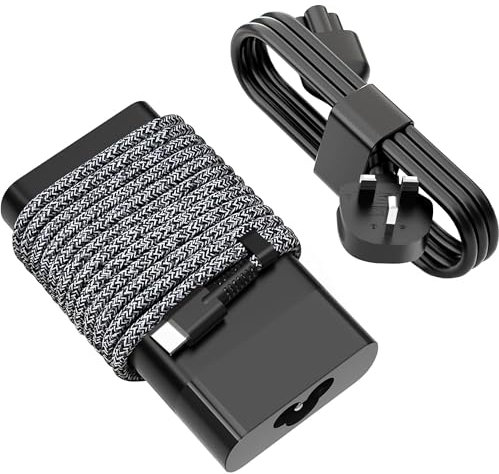 New Slim HP 65W USB C Laptop Charger Compatible with HP Spectre x360, Envy, Chromebook, Elitebook x360, Pavilion, Elite x2 Travel Type C Power Cord Ac Adapter