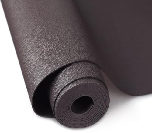 WochiTV Shelf Liner for Cabinets, Drawer Non Adhesive Non Slip Foam Mat for Kitchen, Pantry, Bathroom, Cupboard, Garage, Closet, Shelves, Drawer, Tool Box, Brown 11.8 x 236 inches
