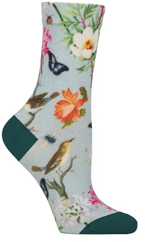 SockShop Socken Damen Mit Lustige Bunte Muster Atmungsaktiv Socken Mit Blumen Motiv Für Frauen