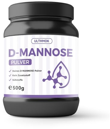 D -Mannose -Pulver -500 g - rein natürlicher 100% D Mannosepulver 250 Portionen - keine Additive - Vegetarier