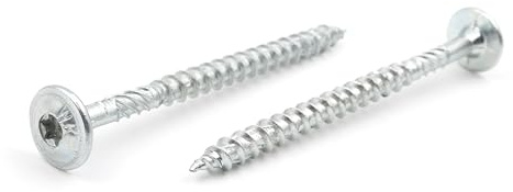 Design61 Lot de 100 vis à tête plate TX-30 pour construction en bois, panneaux d'aggloméré, en acier galvanisé, pour constructions en bois, constructions, structures de toit (6 x 80 mm, 100 pièces)