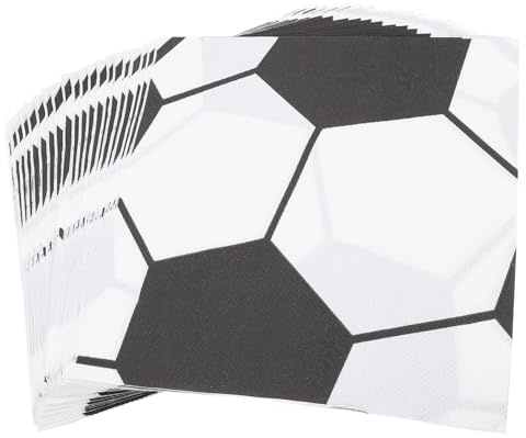 CLISPEED 120stücke Fußballservietten mit Lebendigen Sportmotiven Einweg-papierservietten für Partys Feiertage und Fußballfeiern pro Packung