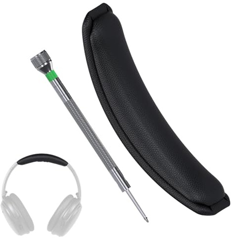 SHYSBV Ohrpolster für Bose QuietComfort 35/35 II/45 QC35 QC35 II QC45 - [Upgraded] Protein-PU Ersatzteile Kopfhörer Polster Set - Schwarz