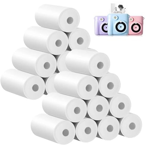 20 PCS Instant Print Camera Paper Roll,Thermal Paper for Instant Print Cameras,Thermal Printer Paper White, 57x25mm,Easy to Replace,Suitable for Camera Instant Print