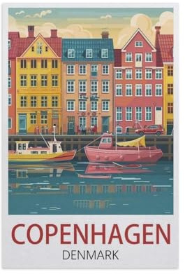 Kopenhagen, Dänemark，1000 Teile Puzzles, Papier Craft, Hochwertiges Modernes Puzzle, DIY, Für Erwachsene Und Kinder Ab 12 Jahren（50x70cm）-II58