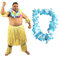 I LOVE FANCY DRESS LTD Hawaiianer SÜDSEE Zulu KÄMPFER KOSTÜM VERKLEIDUNG=6 TEILIG=1 Blaue LEI/BLUMENKETTE+2 Bein Stulpen+2 ARM Stulpen+BASTROCK= HÜFTUMFANG UNGEFÄR -81-142cm+LÄNGE UNGEFÄHR - 58cm