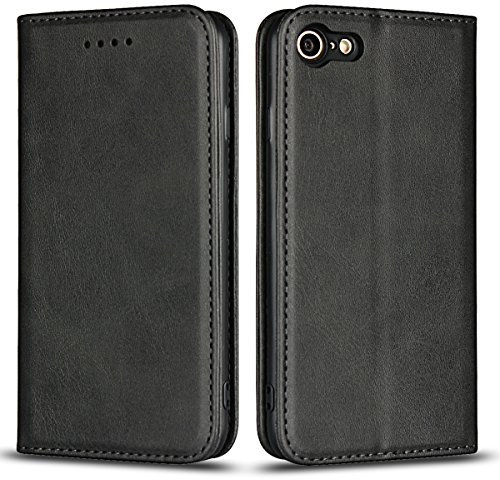 Copmob Cover iPhone 7/8/SE 2020/SE 2022,Flip Portafoglio Custodia in Pelle,[4 Slot][Supporto Stand][Chiusura Magnetica],Caso Cover Libro Custodia Cover per iPhone 7/8/SE2/SE3 - Nero
