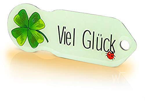 Einkaufswagenlöser ® Code24 Viel Glück/Schlüsselanhänger Einkaufschip mit Schlüsselfundservice/Abziehbarer Einkaufswagenchip Metall, Chip Einkaufswagen, Key Finder / 1 Stück