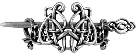 Hellery Wikinger Haarnadel, Haar Wikinger Knoten Frauen Mittelalter Keltisch Knoten Haarspange Damen Haarschmuck, Antikes Silber