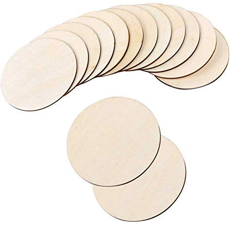 Zngou 18 PCS Wooden Discs 10cm Round Coasters Unfinished Blank Slices Cutouts MDF Circle Sign Natural Pieces for Crafts DIY Decorations Tags Ornaments Scrapbook Plaques