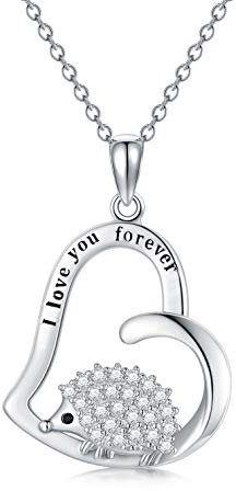 HARMONY BOLA Igel Halskette Igel Anhänger 925 Sterlingsilber süßer Schmuck Geschenk für Frauen Teenager