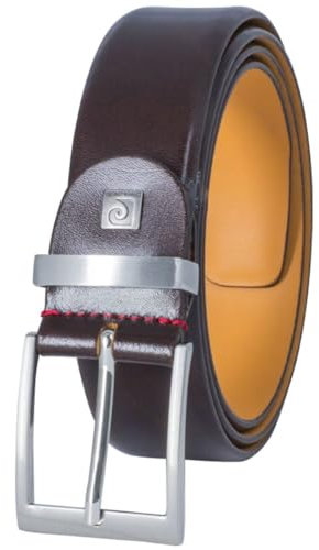 Pierre Cardin Anzuggürtel 35mm Rindsledergürtel braun, Farbe/Color:braun, Size US/EU:Bundweite 90 cm Gesamtlänge 105 cm W 35.5 L