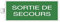Exacompta - Réf. 67004E - 1 panneau adhésif SORTIE DE SECOURS - En PVC traité anti-dérapant et résistant aux UV - Dimensions du panneau : 35 x 20 cm - Coloris vert et blanc
