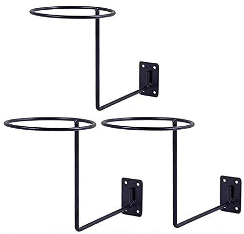 WANLIAN Helmet Display Rack - Bicycle & Motorcycle Helmet Storage Holder (3 pieces, Black)