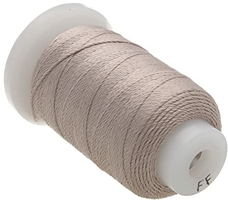 The Beadsmith Pure Silk Cord – Grey, Size FF (0.381 mm/0.0150”), 115 Yards (345 ft), 1/2-Ounce Spool
