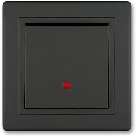 ALING-CONEL | PRESTIGE-Line | Unterputz-Ein/Aus-Schalter mit Glimmlampe | VDE-zertifiziert | für Installationsdose ø 60mm | 10AX/250V~ | inkl.Rahmen (komplett) | Schwarz Soft Touch