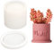BOOWAN NICOLE Regali per la mamma Vaso per piante grasse Stampo in silicone Vaso da fiori in cemento con vassoio Stampo Vaso per candele per interni Decorazione domestica