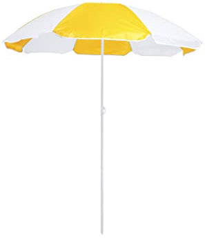 HITASE Sombrilla de playa nukel 150 cm diametro con funda pvc incluida (AMARILLO)