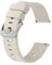 BISONSTRAP Bracelets de Montre en Silicone, Bracelets Minces à Dégagement Rapide, 20mm, Ivoire (Beige) avec Boucle Argentée