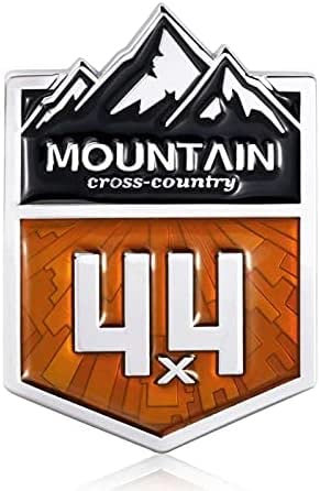 4x4 Mountain Cross Country Metall Autoaufkleber Offroad Racing Aufkleber Chrom Emblem Abzeichen für Geländewagen
