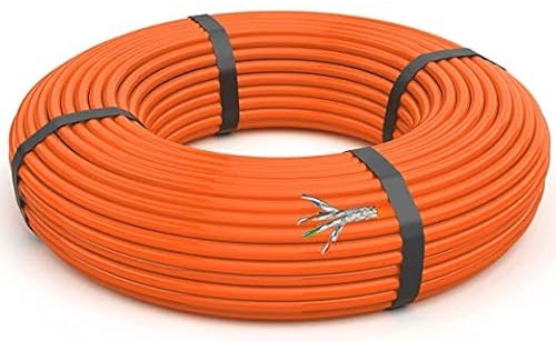 Clixde CAT 7 Verlegekabel Duplex 25m - Hochwertiges, halogenfreies Netzwerkkabel für schnelle Datenübertragung in Gigabit-Netzwerken